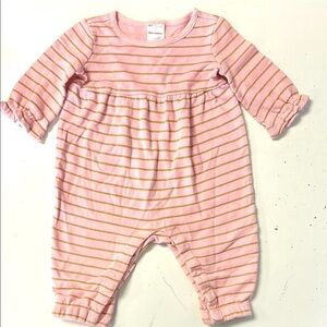 Hanna Andersson Infant One Piece  Sweatshirt Romper Gold Sparkle 70 6-12m